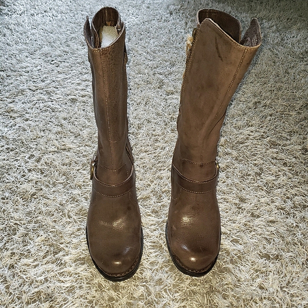 Born Maleri Taupe(ish) Color Mid-Calf Boot, 7.5